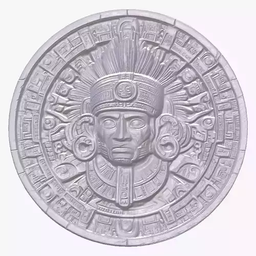 Aztec Warrior 6 basrelief for 3D printing