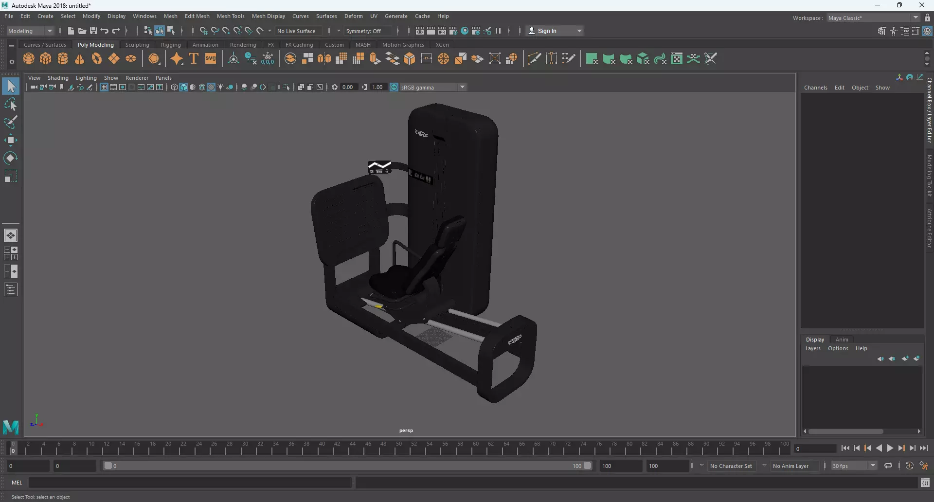 Technogym Selectorized Artis Leg Press 3D model_12