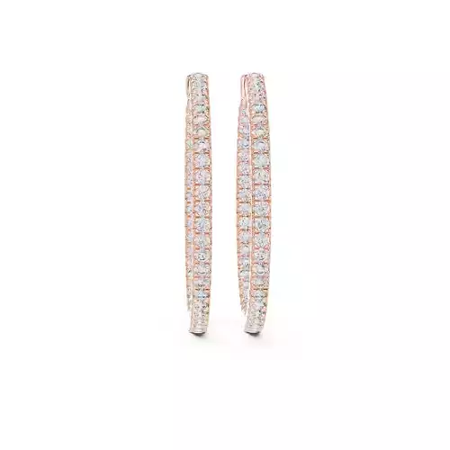 Round Cut Pave Diamond Earring 3DM STL Video