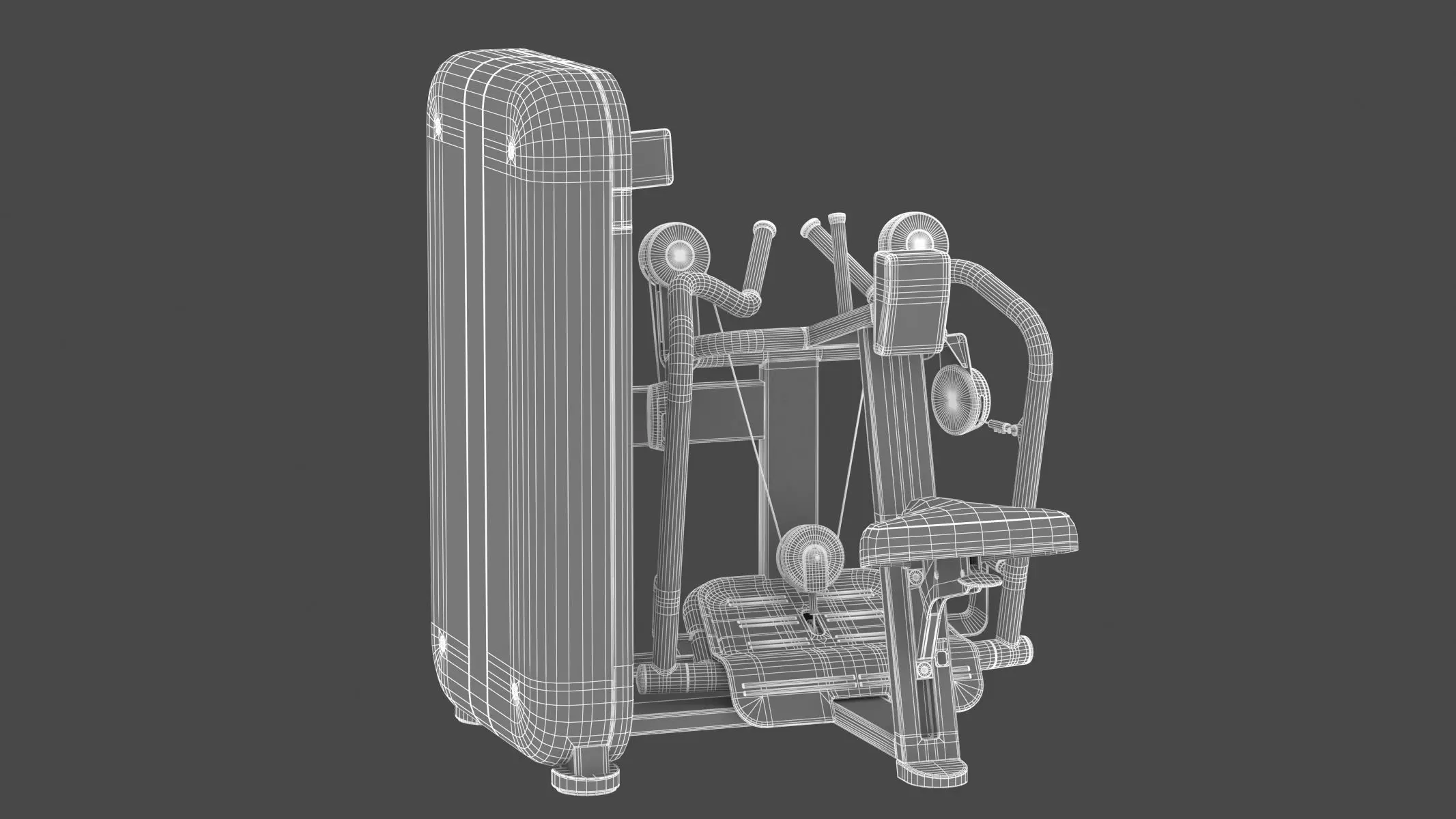 Technogym Selectorized Artis Low Row 3D model_10