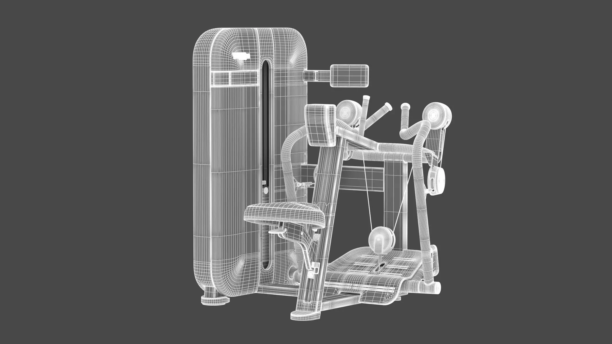 Technogym Selectorized Artis Low Row 3D model_2