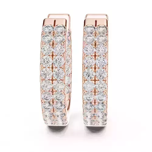 Round Cut Pave Diamond Earring 3DM STL Video