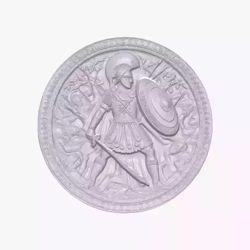 Macedonian Warrior 1 basrelief for 3D printing