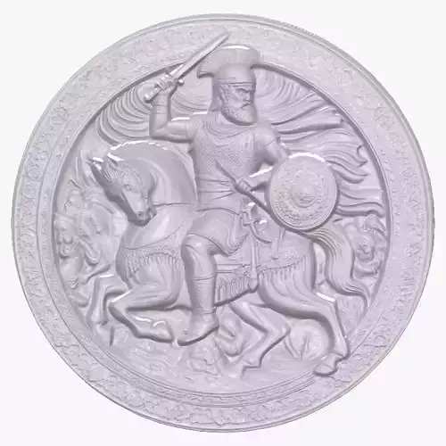 Persian Warrior 7 basrelief for 3D printing