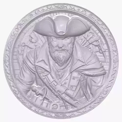 Pirate  1 basrelief for 3D printing