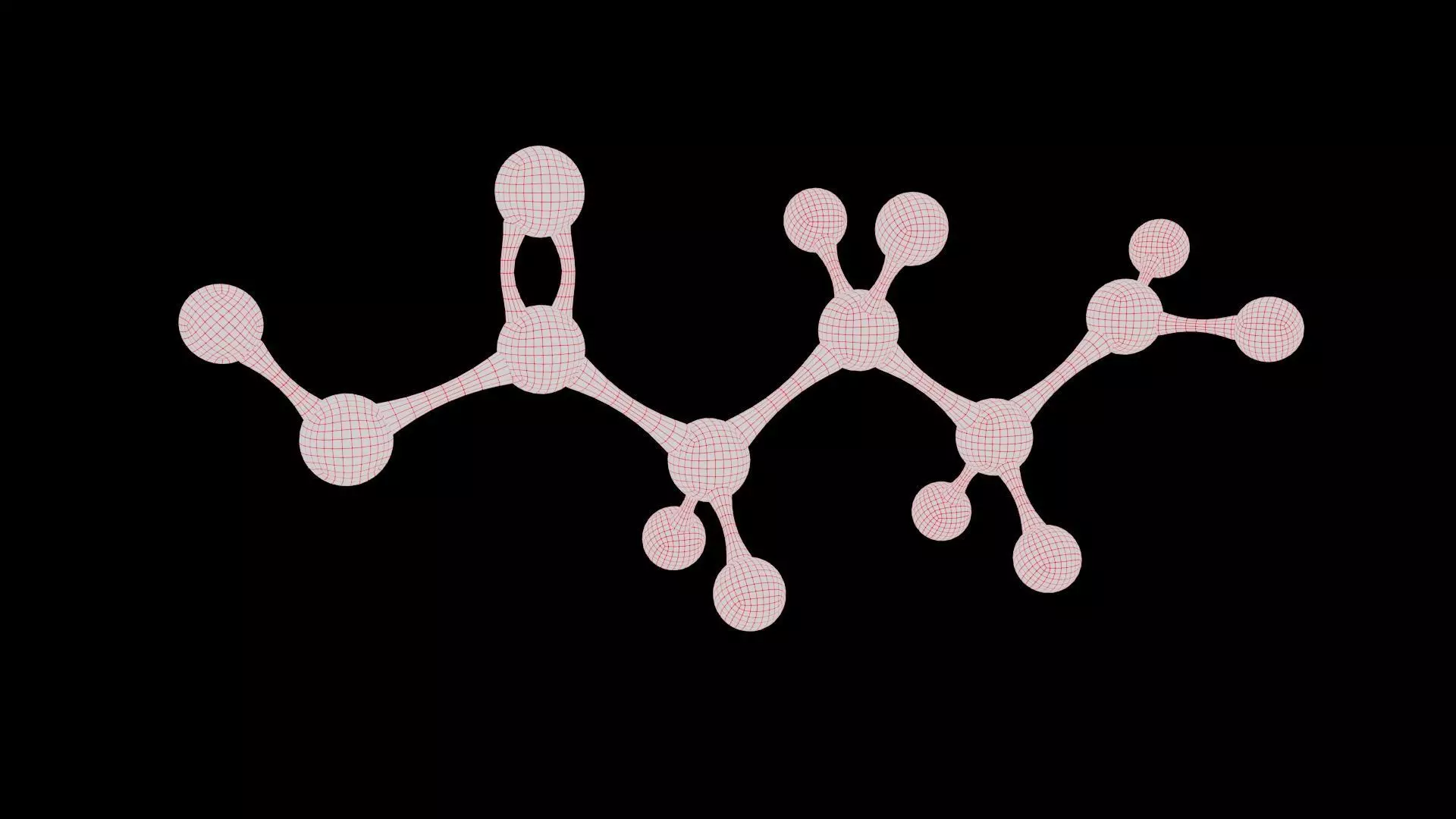 Gaba Molecule Low-poly 3D model_8