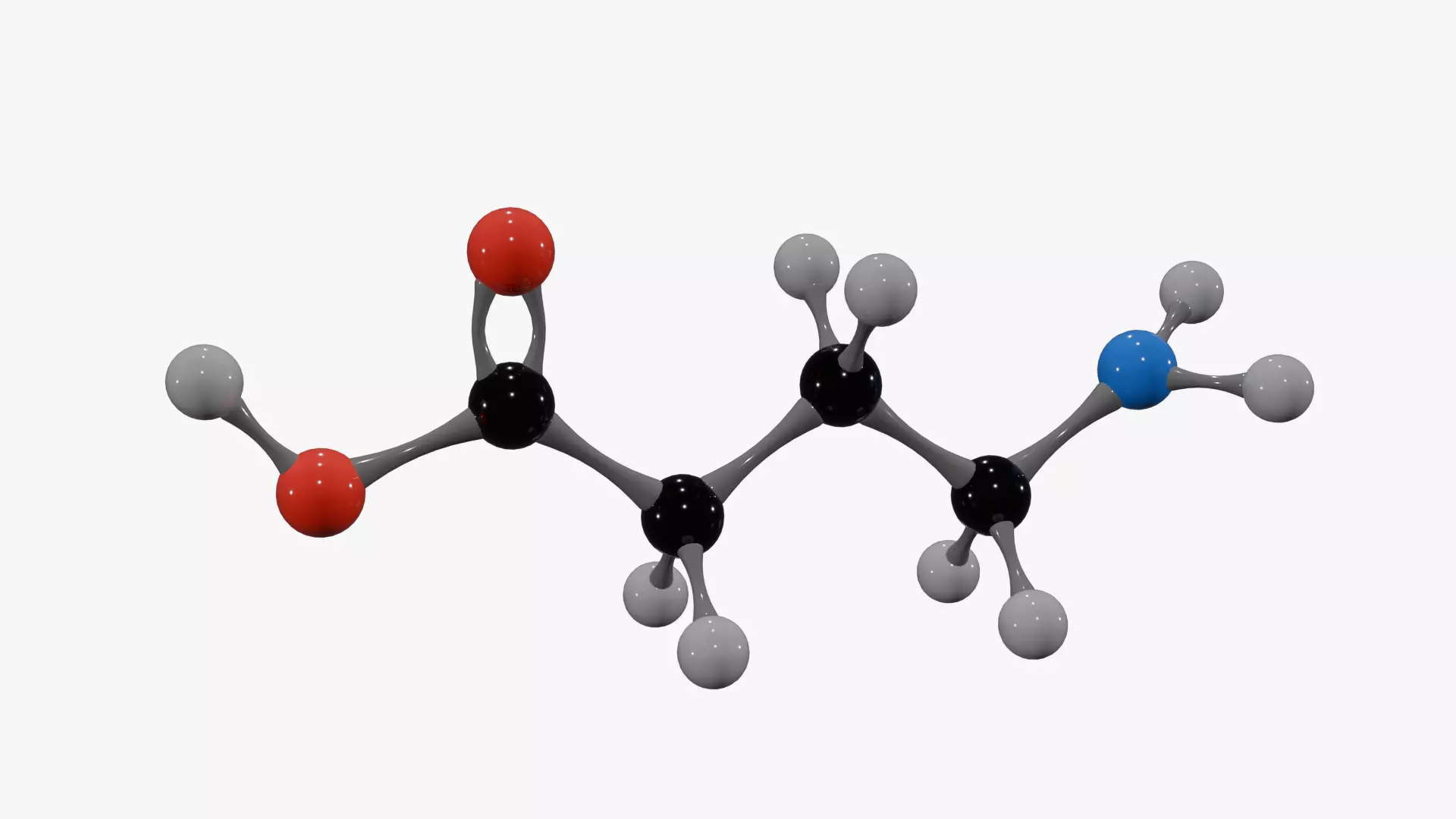Gaba Molecule Low-poly 3D model_1