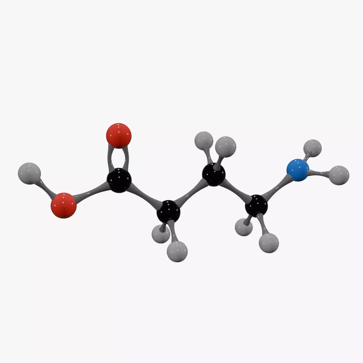 Gaba Molecule Low-poly 3D model_0