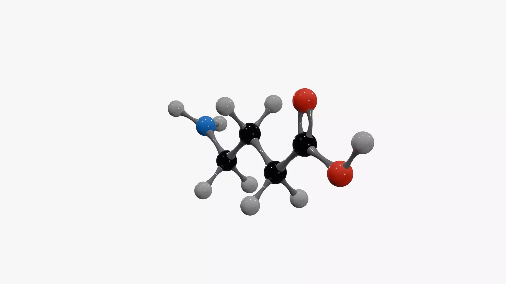 Gaba Molecule Low-poly 3D model_4