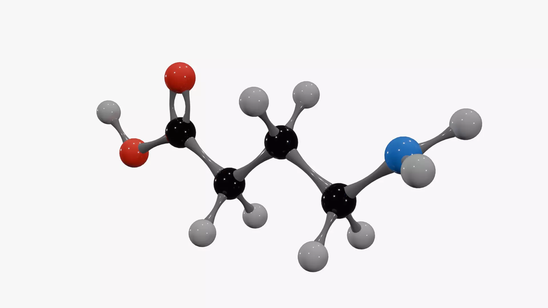 Gaba Molecule Low-poly 3D model_2