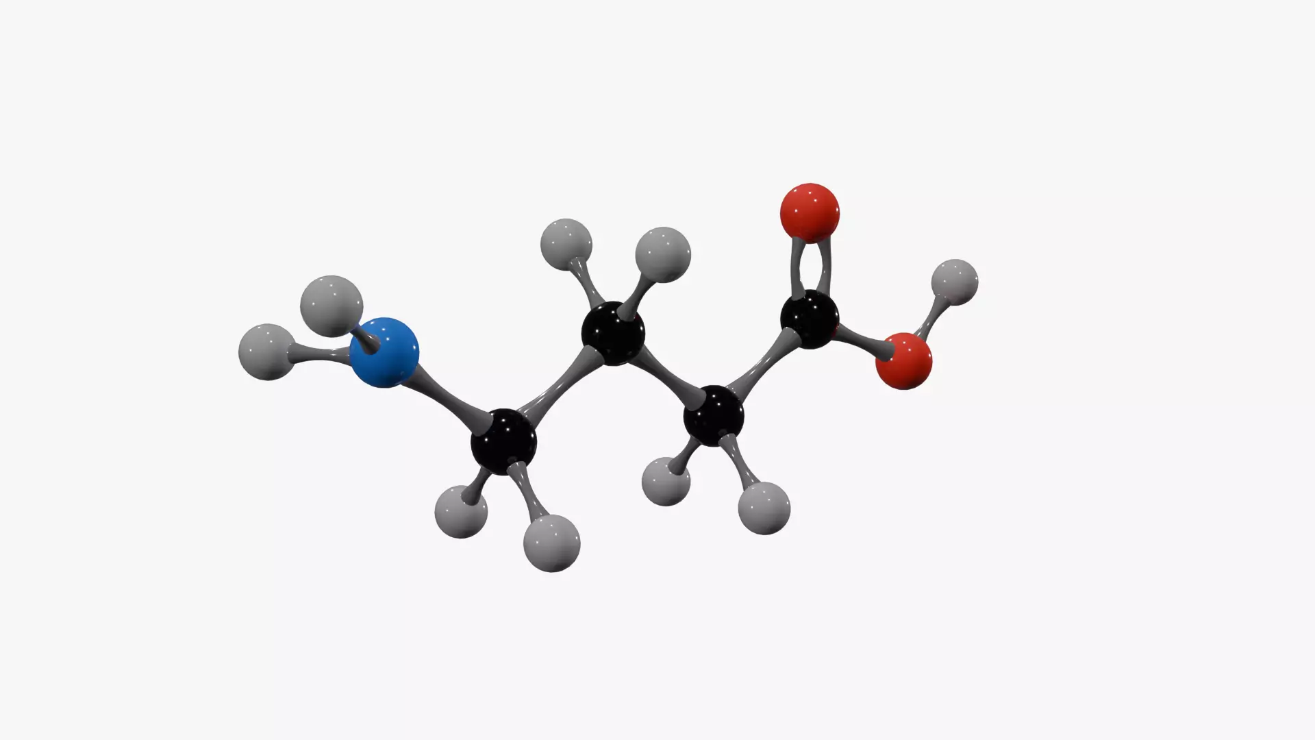 Gaba Molecule Low-poly 3D model_6