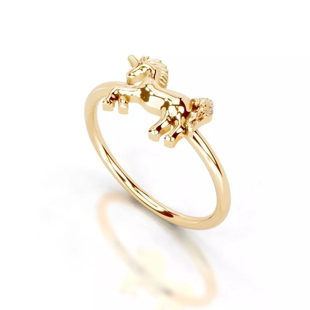 Slim 14K Ring Under 3 Grams US Size 7  Rhino 3DM  STL 3D print model_5