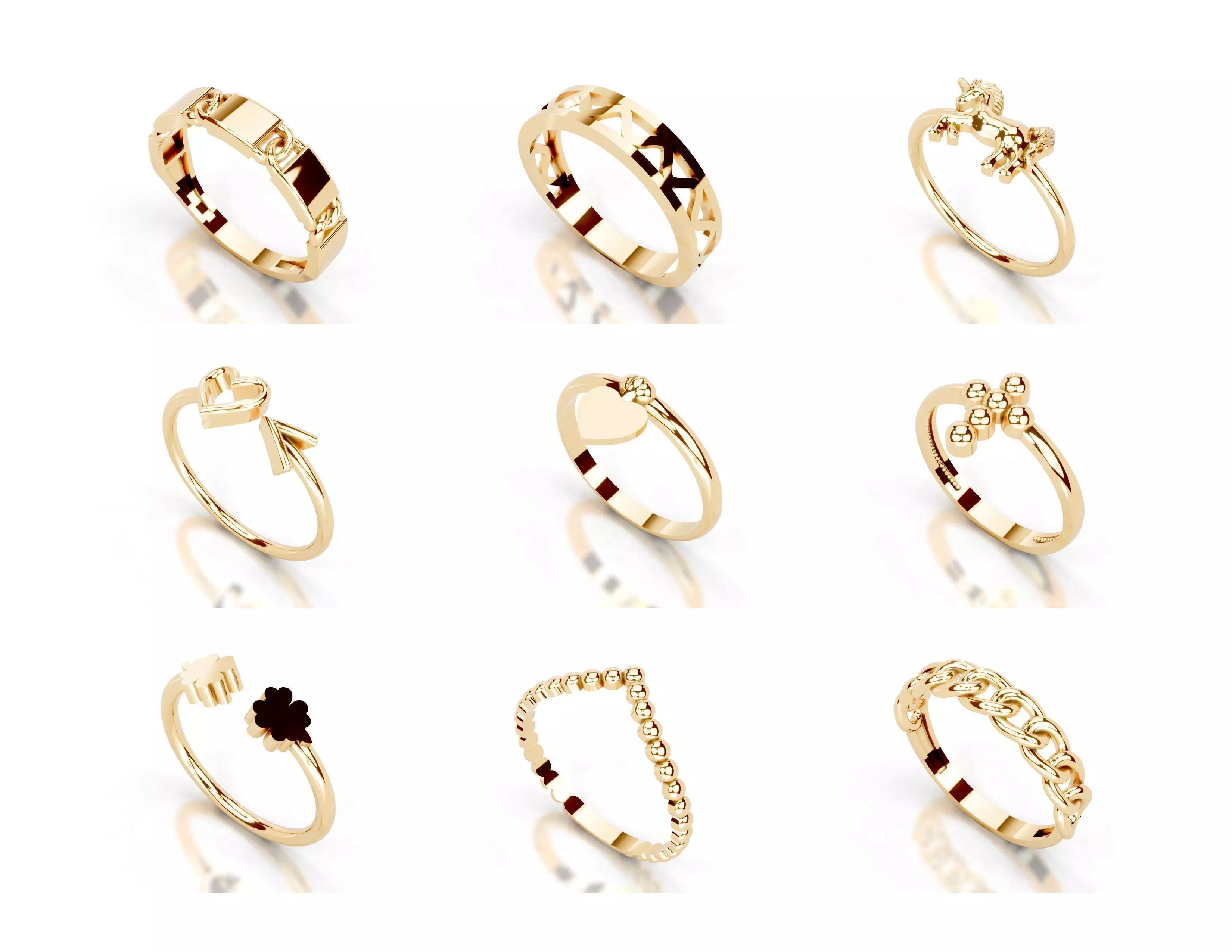 Slim 14K Ring Under 3 Grams US Size 7  Rhino 3DM  STL 3D print model_1