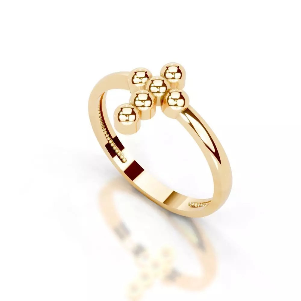 Slim 14K Ring Under 3 Grams US Size 7  Rhino 3DM  STL 3D print model_6