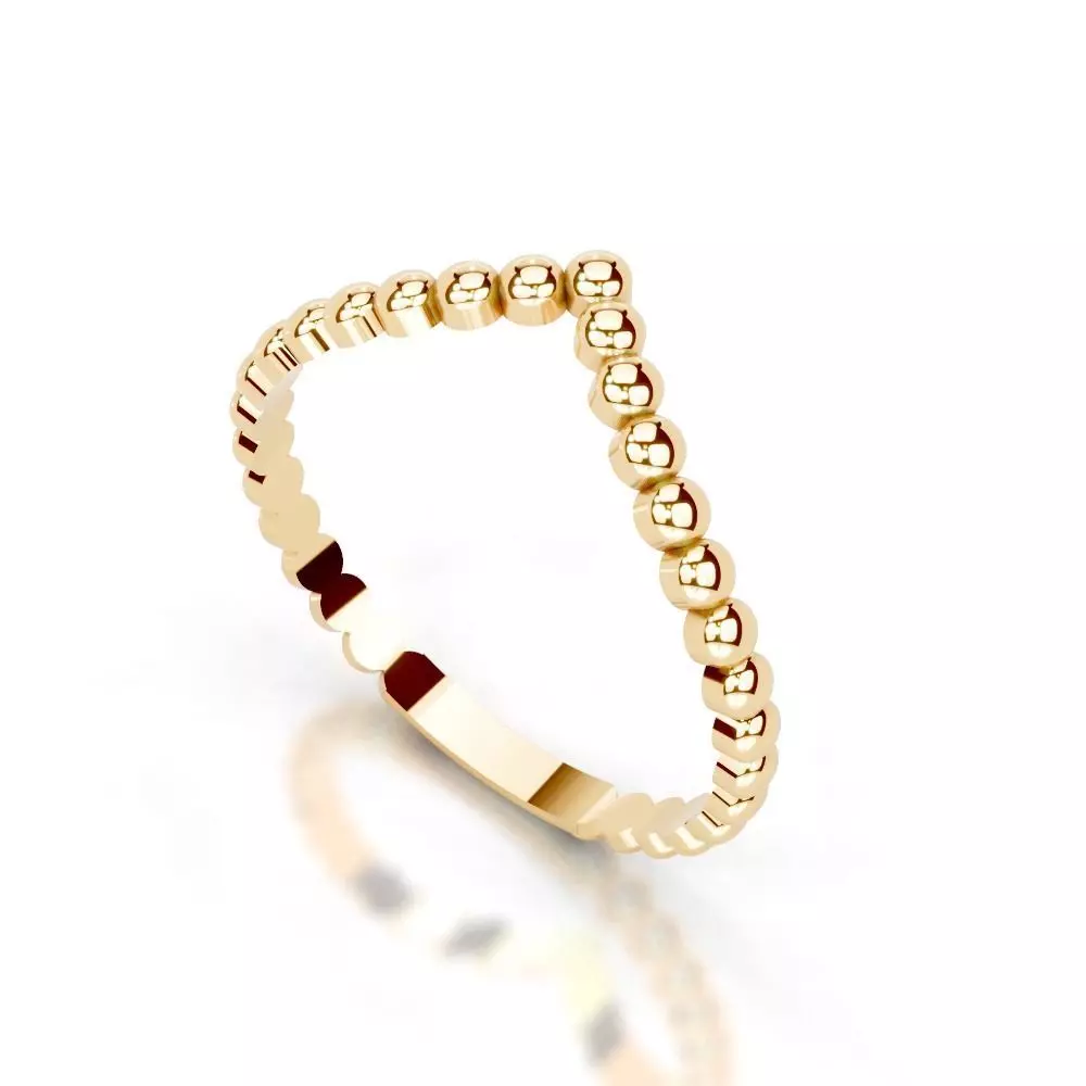 Slim 14K Ring Under 3 Grams US Size 7  Rhino 3DM  STL 3D print model_10