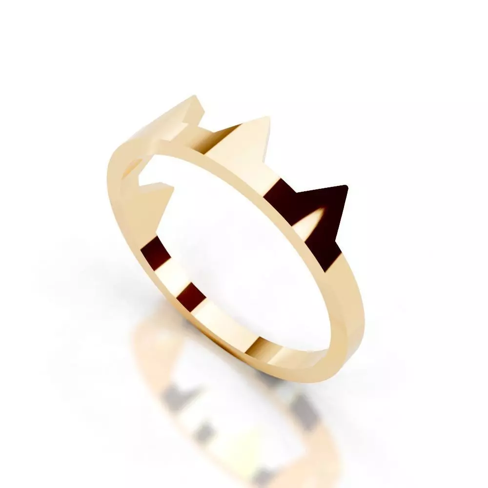 Slim 14K Ring Under 3 Grams US Size 7  Rhino 3DM  STL 3D print model_14