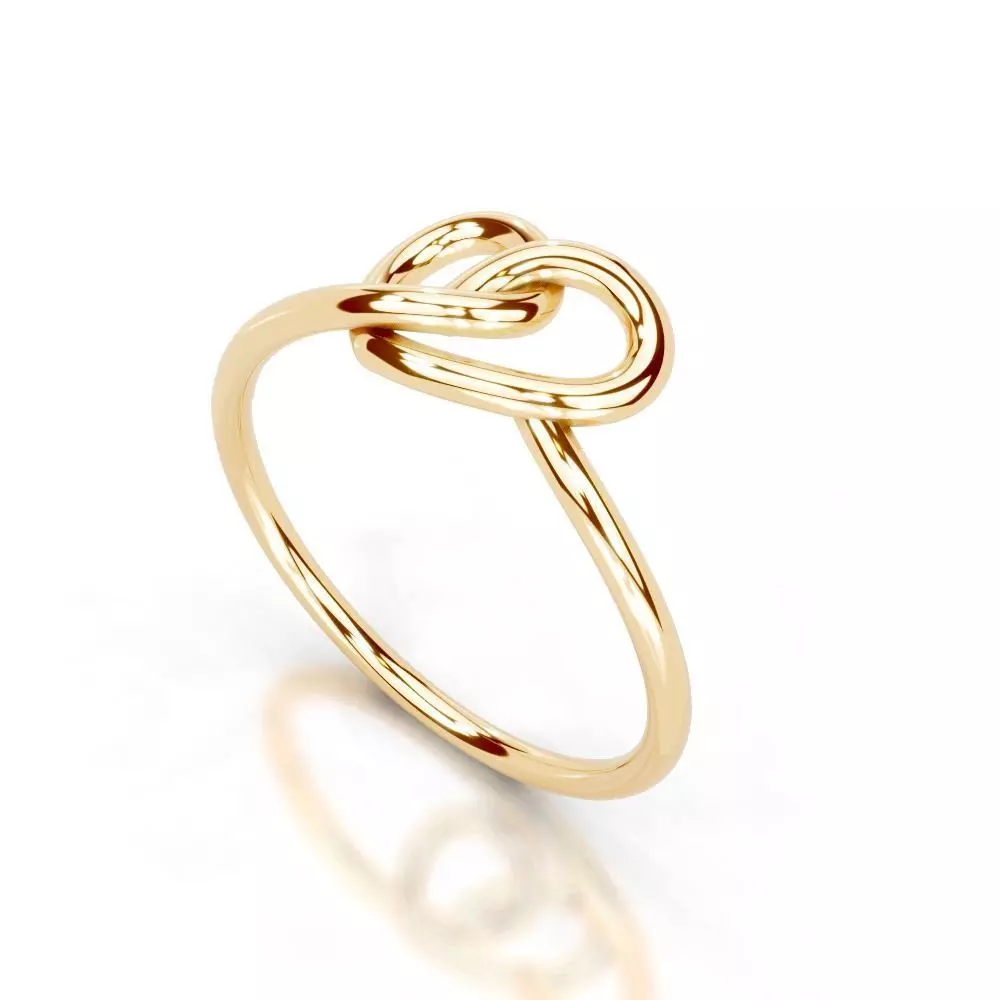 Slim 14K Ring Under 3 Grams US Size 7  Rhino 3DM  STL 3D print model_19