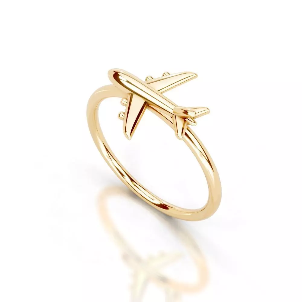Slim 14K Ring Under 3 Grams US Size 7  Rhino 3DM  STL 3D print model_4