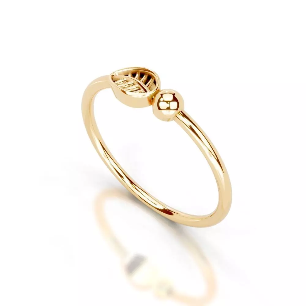 Slim 14K Ring Under 3 Grams US Size 7  Rhino 3DM  STL 3D print model_21