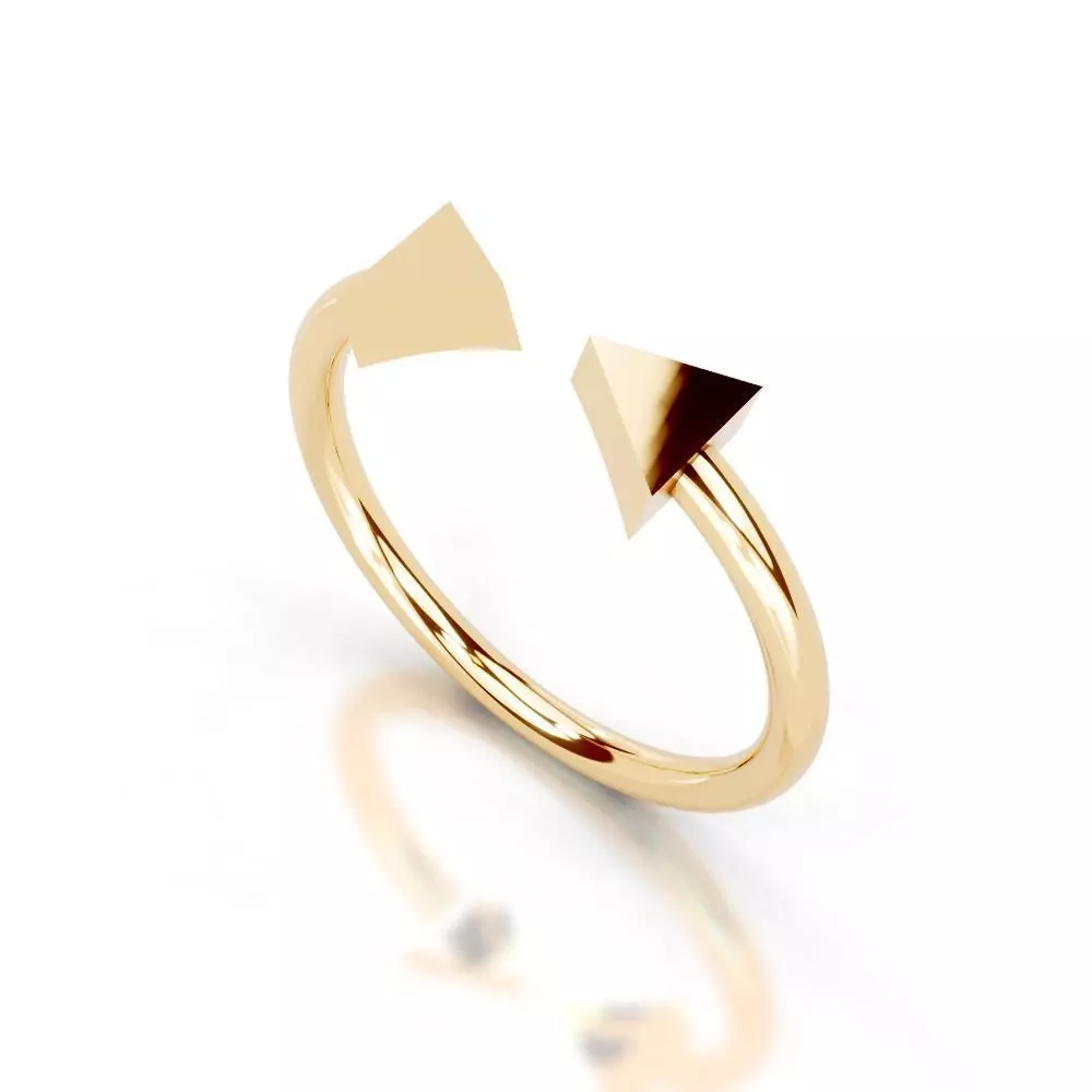 Slim 14K Ring Under 3 Grams US Size 7  Rhino 3DM  STL 3D print model_15