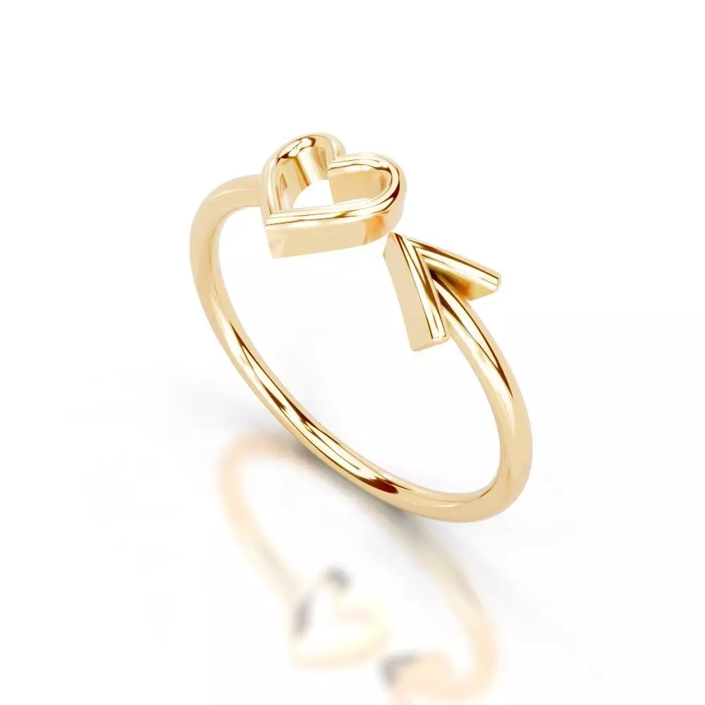 Slim 14K Ring Under 3 Grams US Size 7  Rhino 3DM  STL 3D print model_12