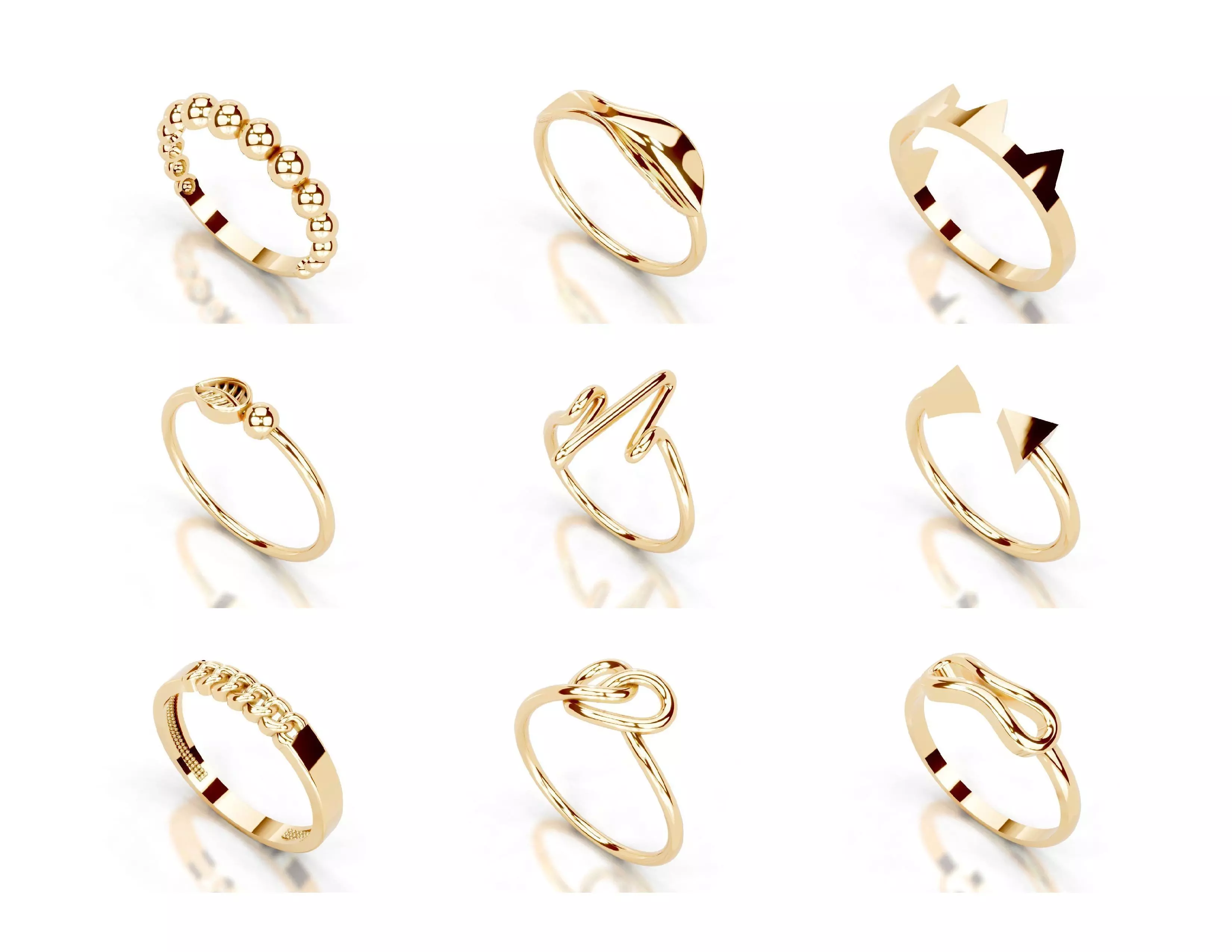 Slim 14K Ring Under 3 Grams US Size 7  Rhino 3DM  STL 3D print model_0