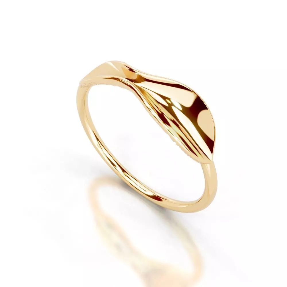 Slim 14K Ring Under 3 Grams US Size 7  Rhino 3DM  STL 3D print model_17