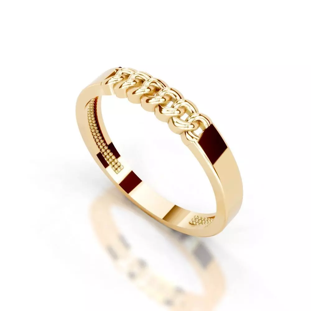 Slim 14K Ring Under 3 Grams US Size 7  Rhino 3DM  STL 3D print model_22