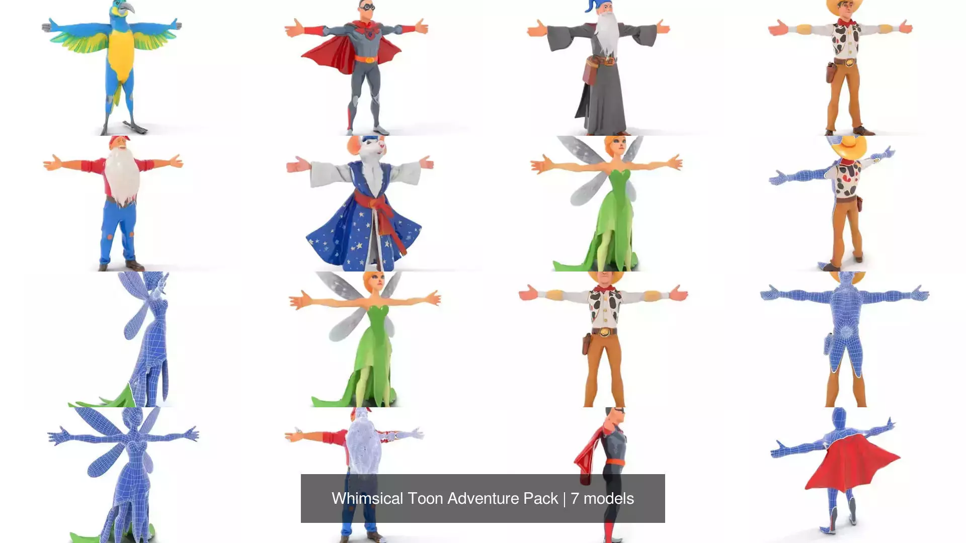 Whimsical Toon Adventure Pack 3D Model Collection_8