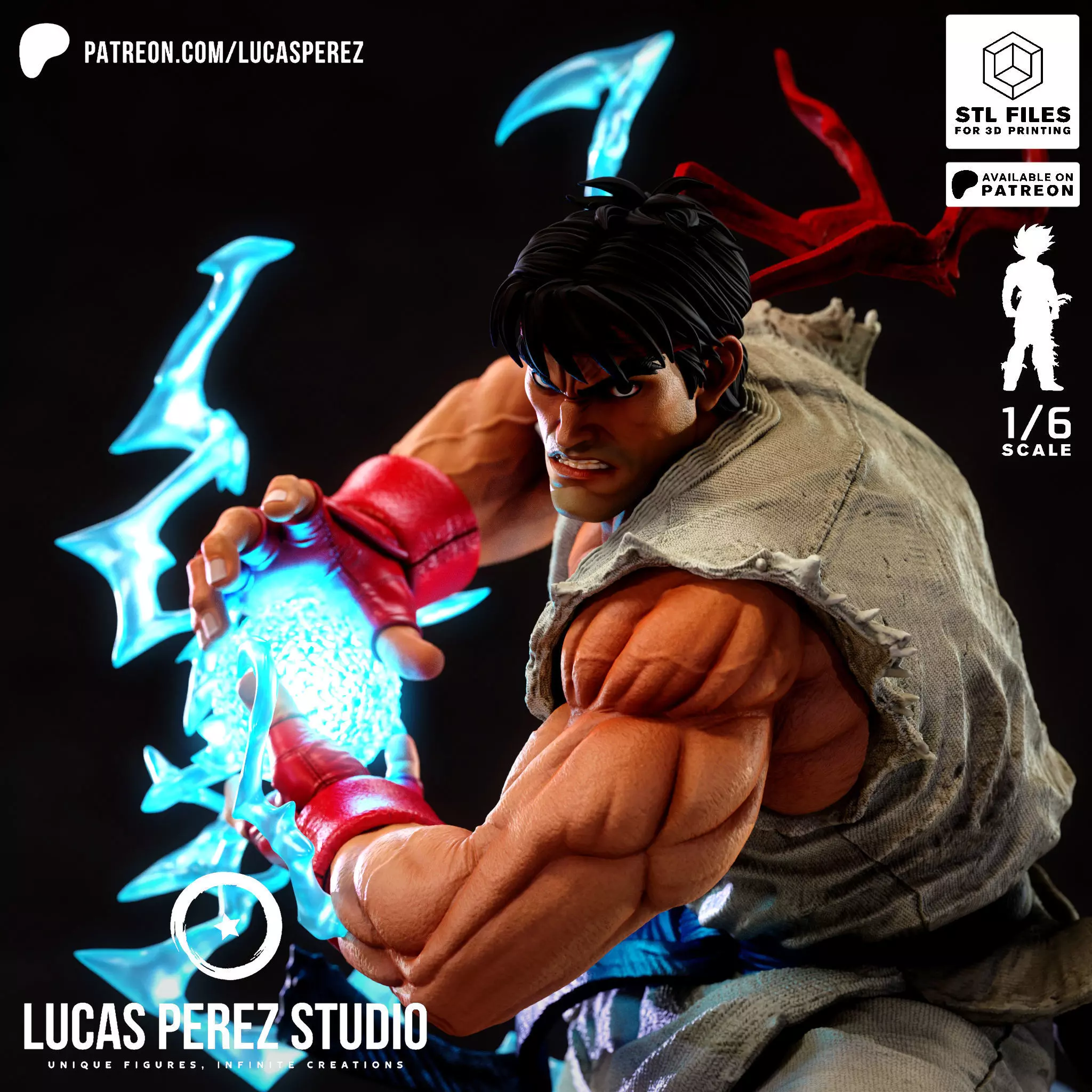 RYU STREET FIGHTER 3D print model_13