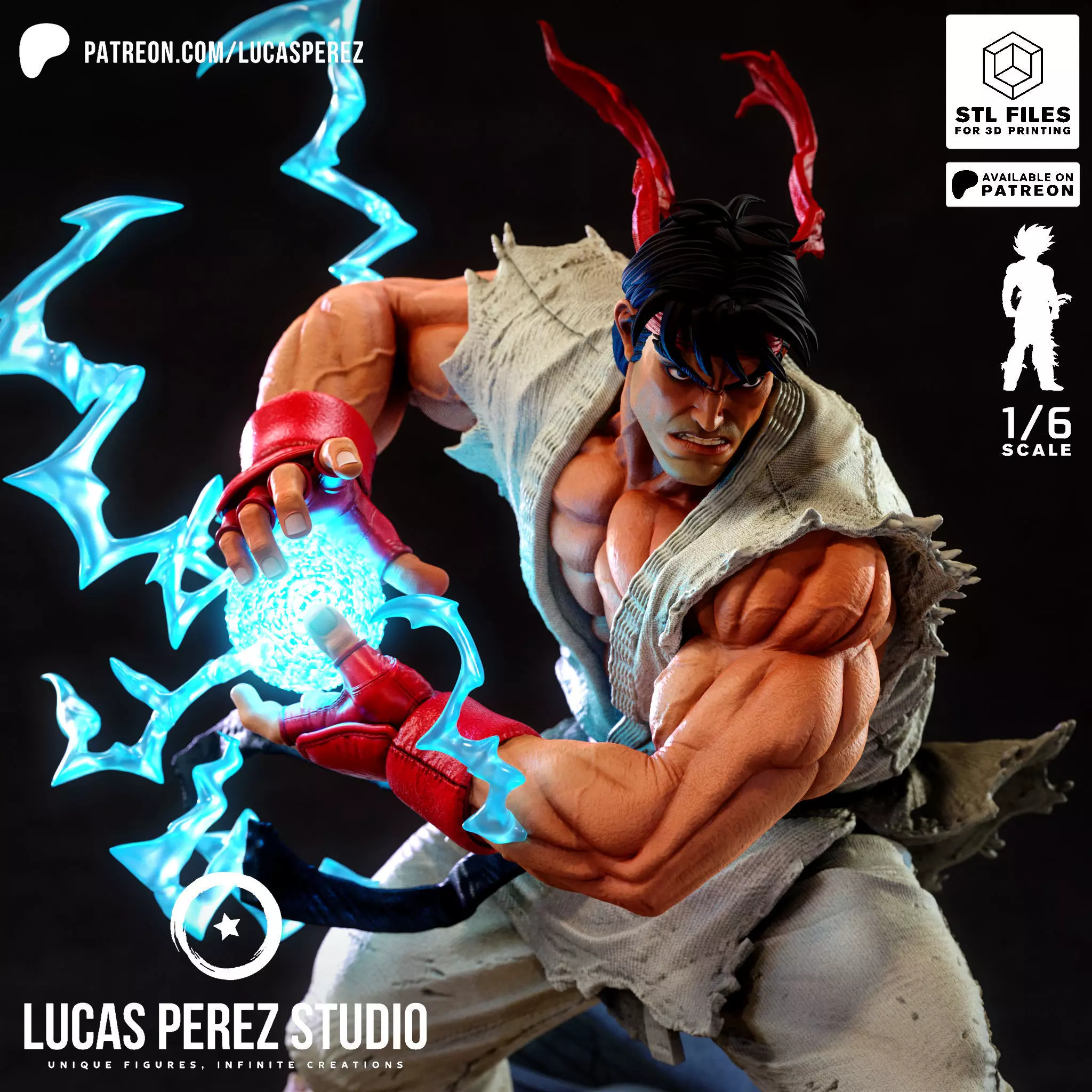 RYU STREET FIGHTER 3D print model_11