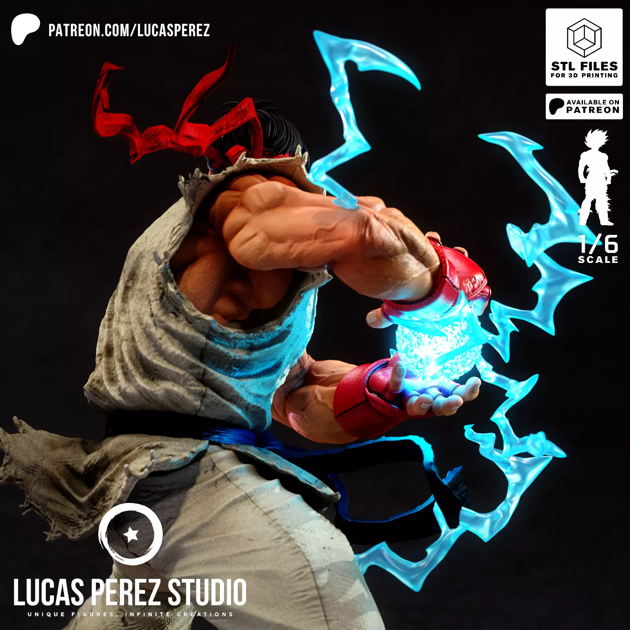 RYU STREET FIGHTER 3D print model_6