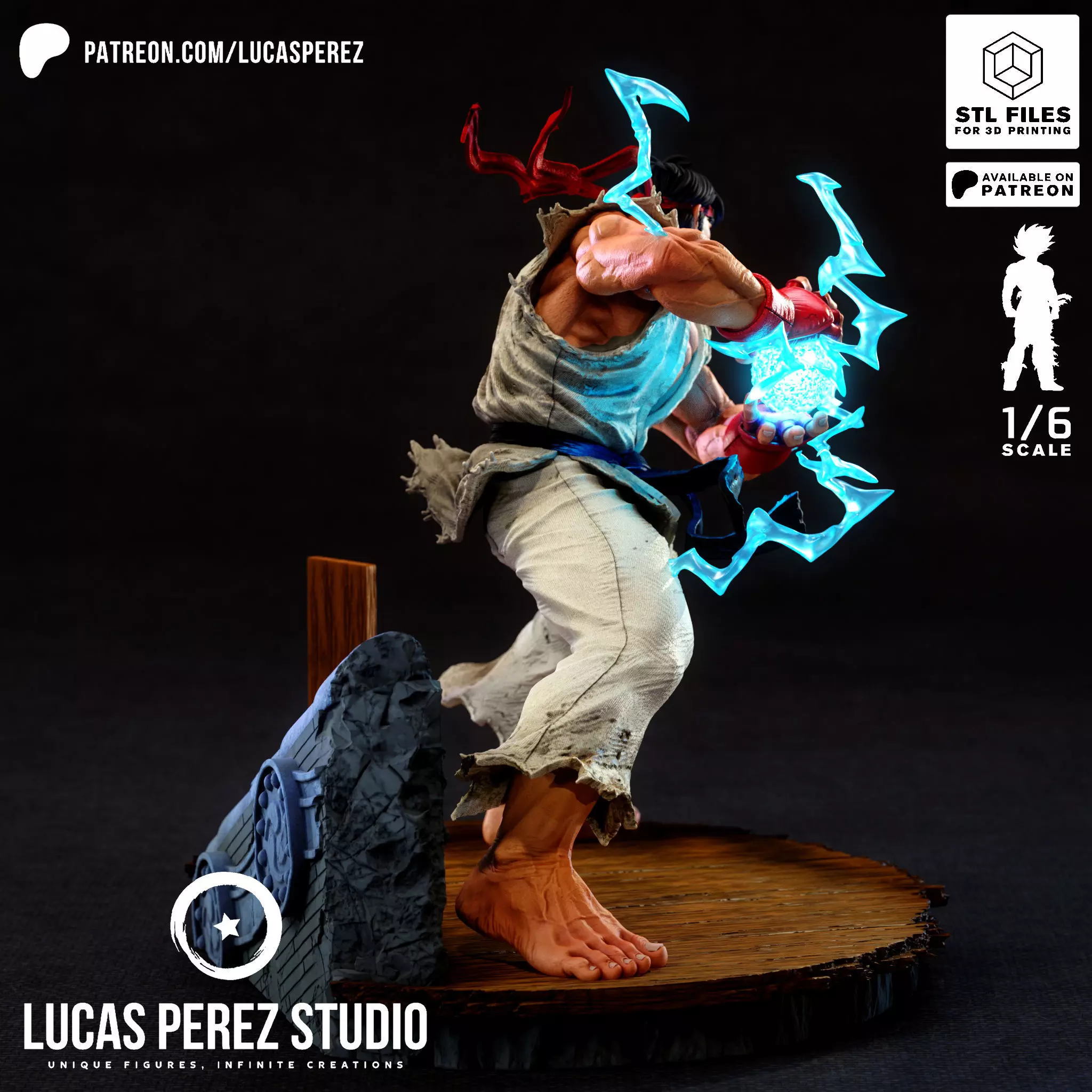 RYU STREET FIGHTER 3D print model_24