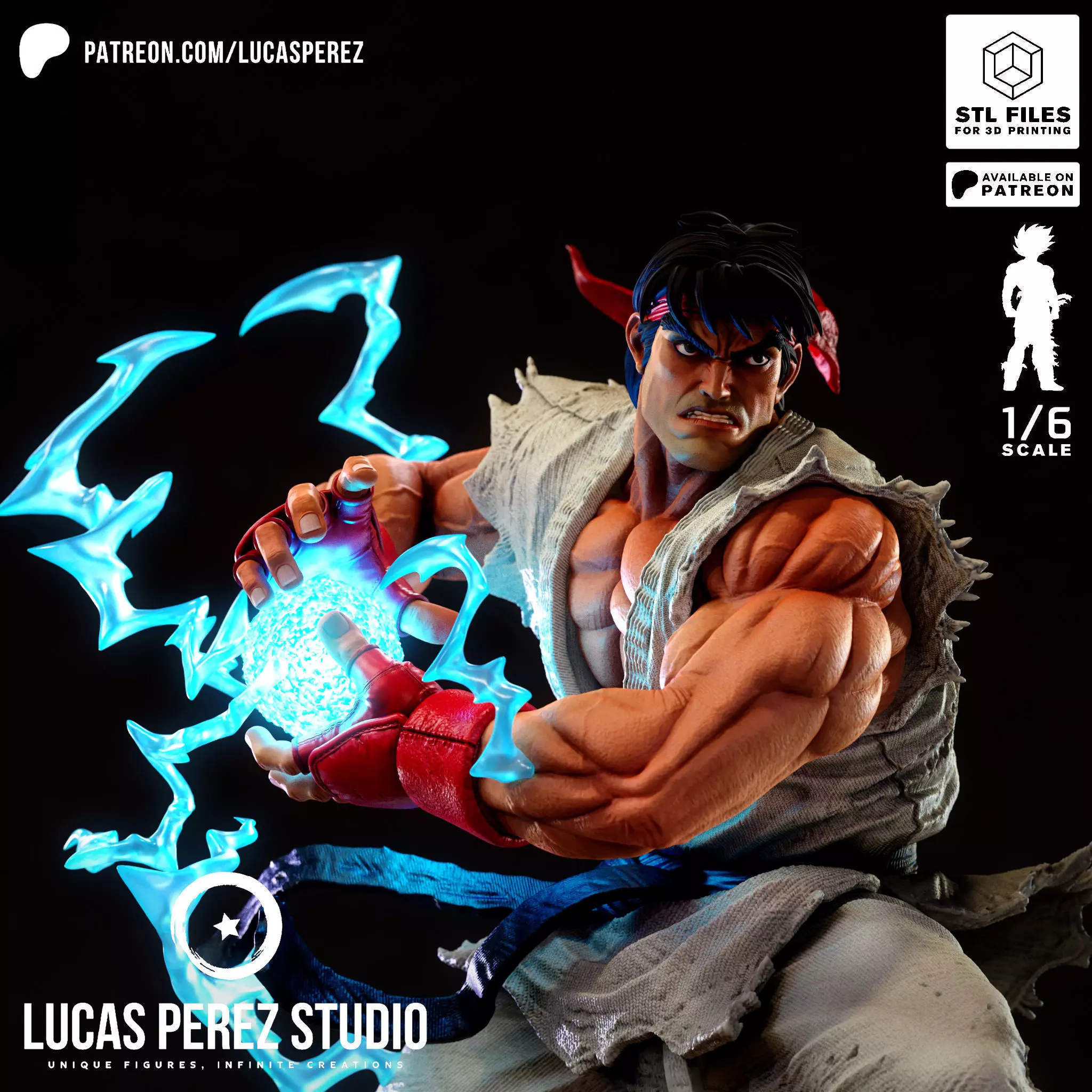 RYU STREET FIGHTER 3D print model_12