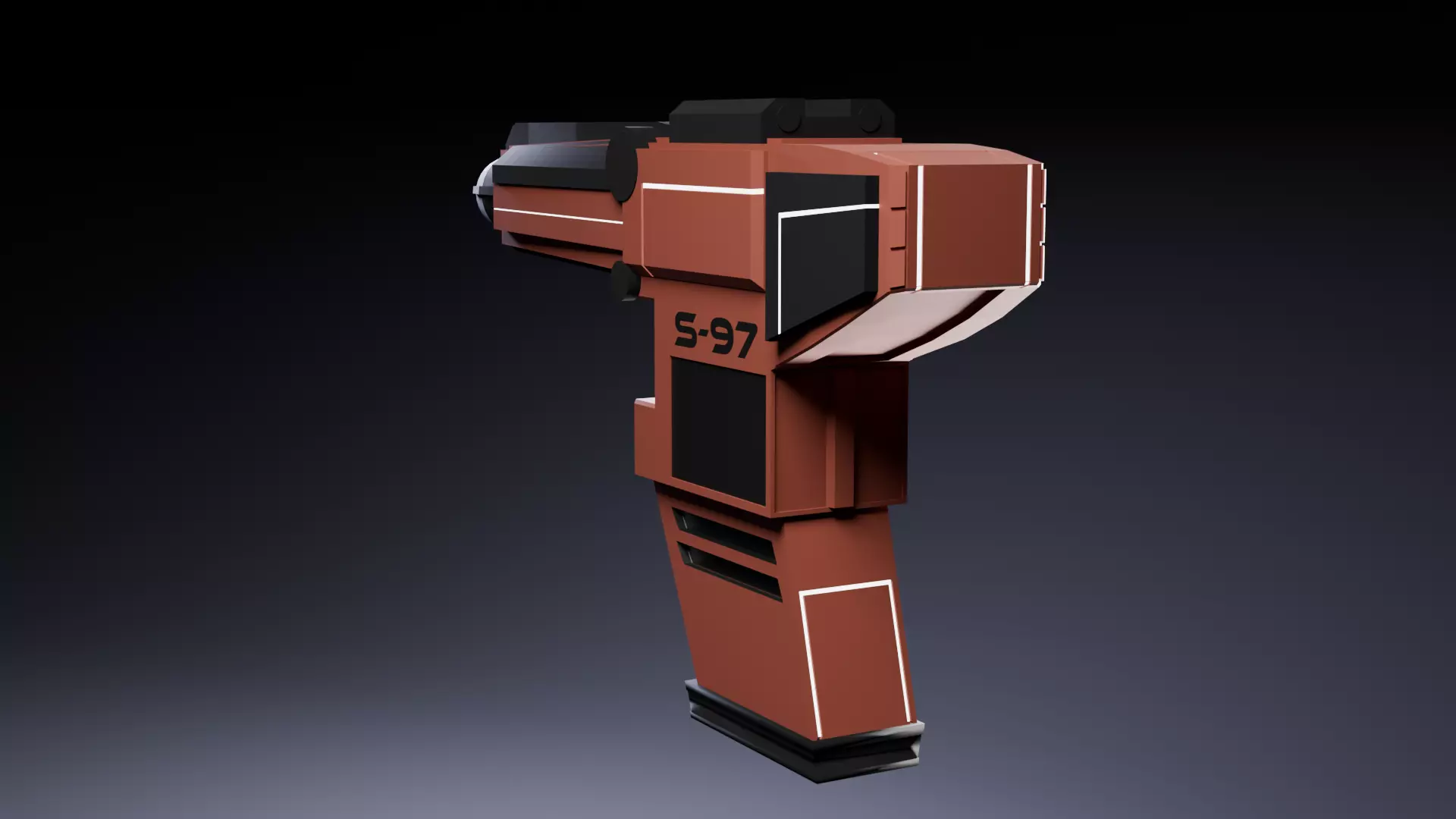 MID POLY GUN MODEL  Low-poly 3D model_11