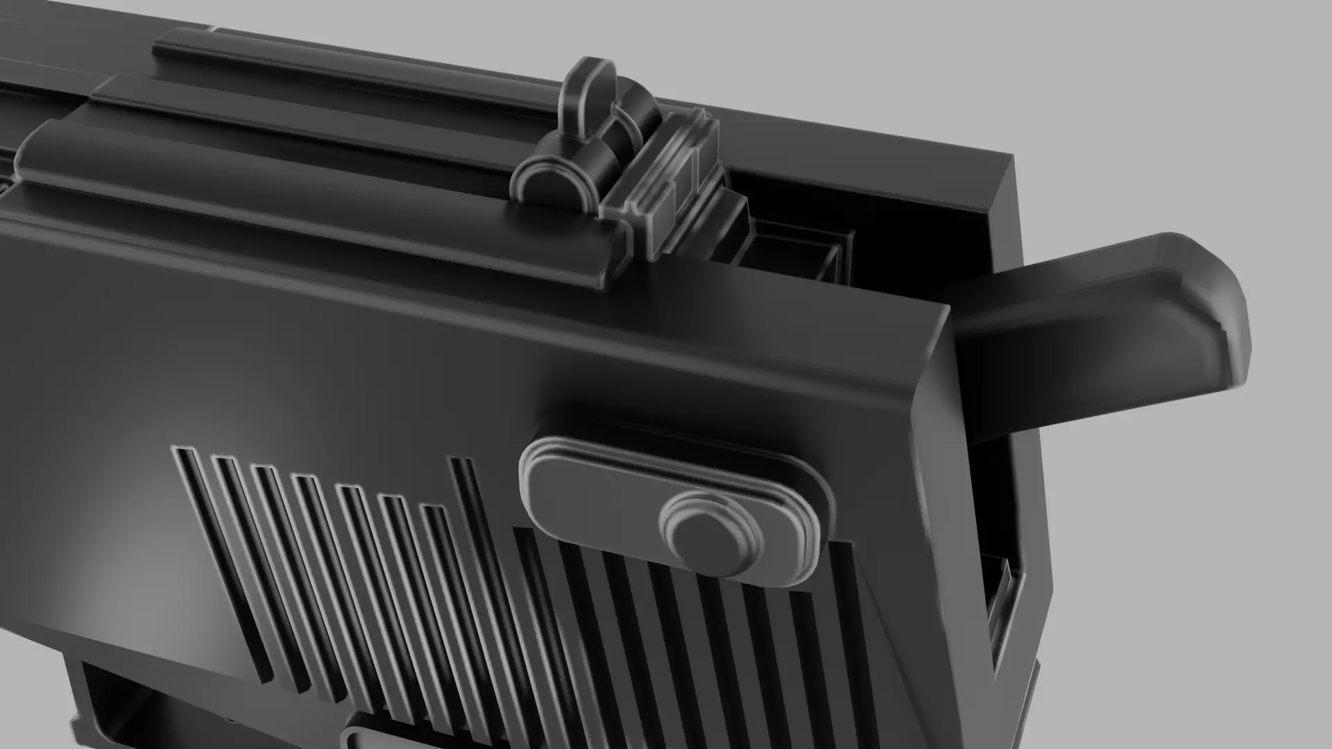 MID POLY GUN MODEL  Low-poly 3D model_7