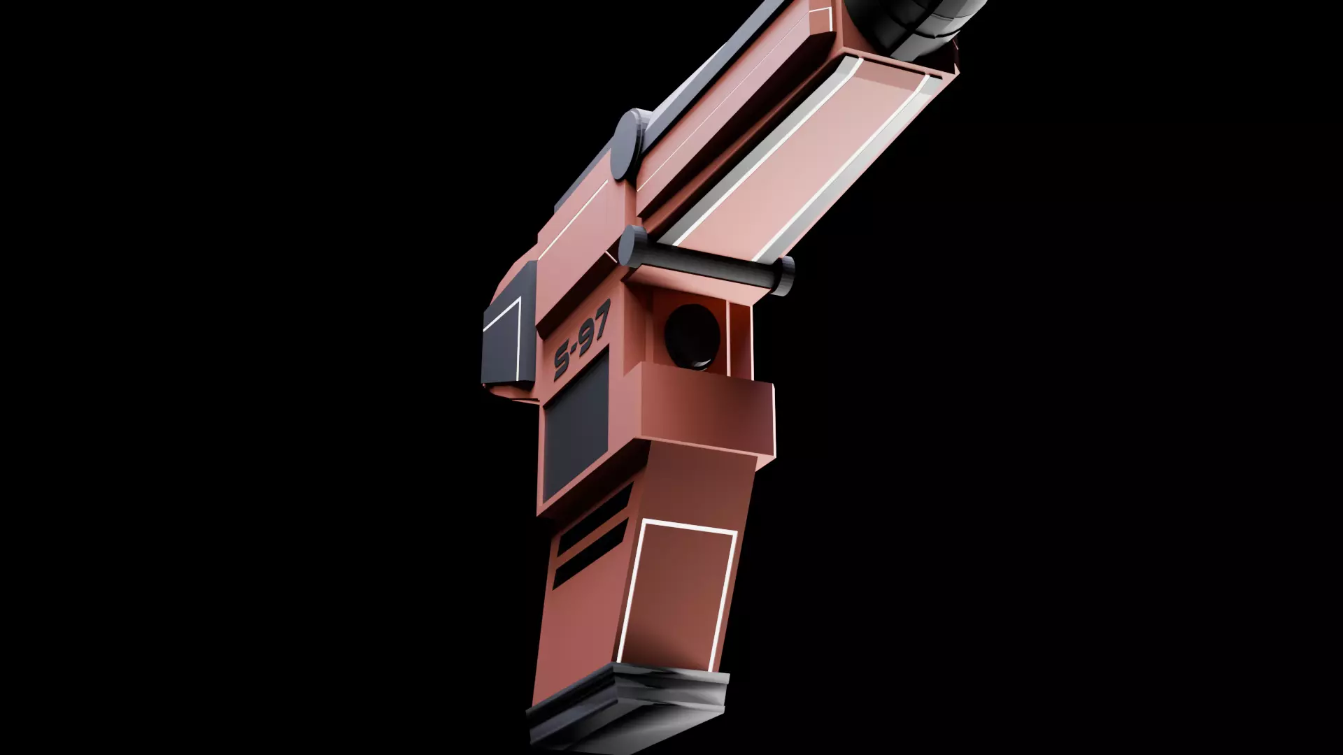 MID POLY GUN MODEL  Low-poly 3D model_2