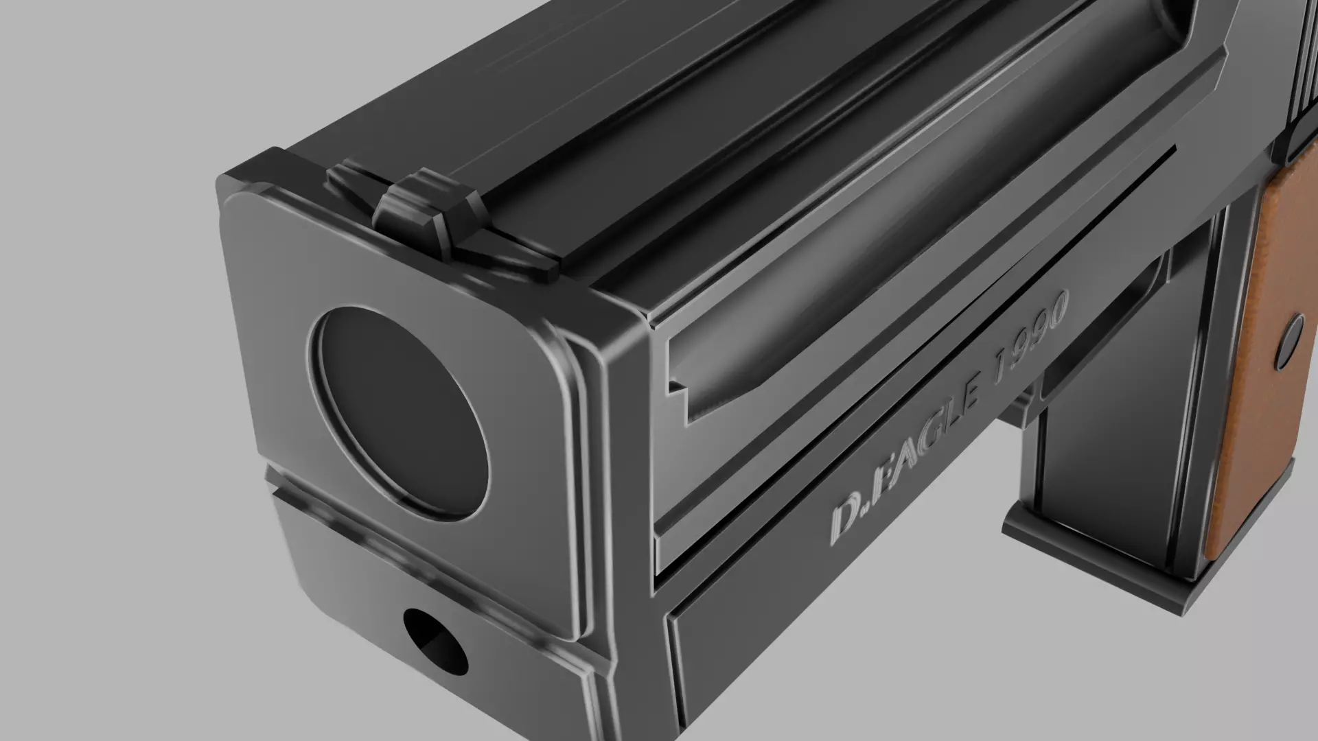 MID POLY GUN MODEL  Low-poly 3D model_8