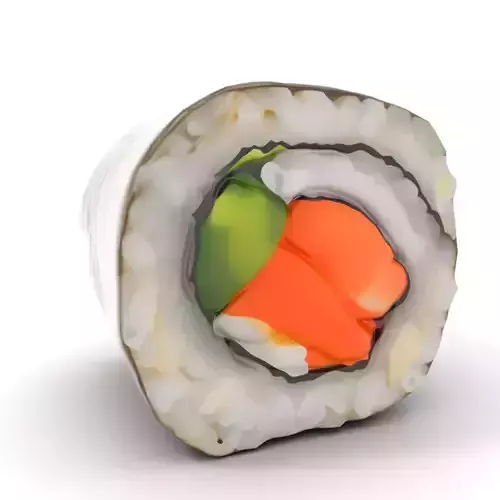 Realistic Sushi Roll Model Pack Low-poly 3D model 6