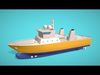 Low Poly Marine Supply Vessel Ship Model 1 Low-poly 3D model_1