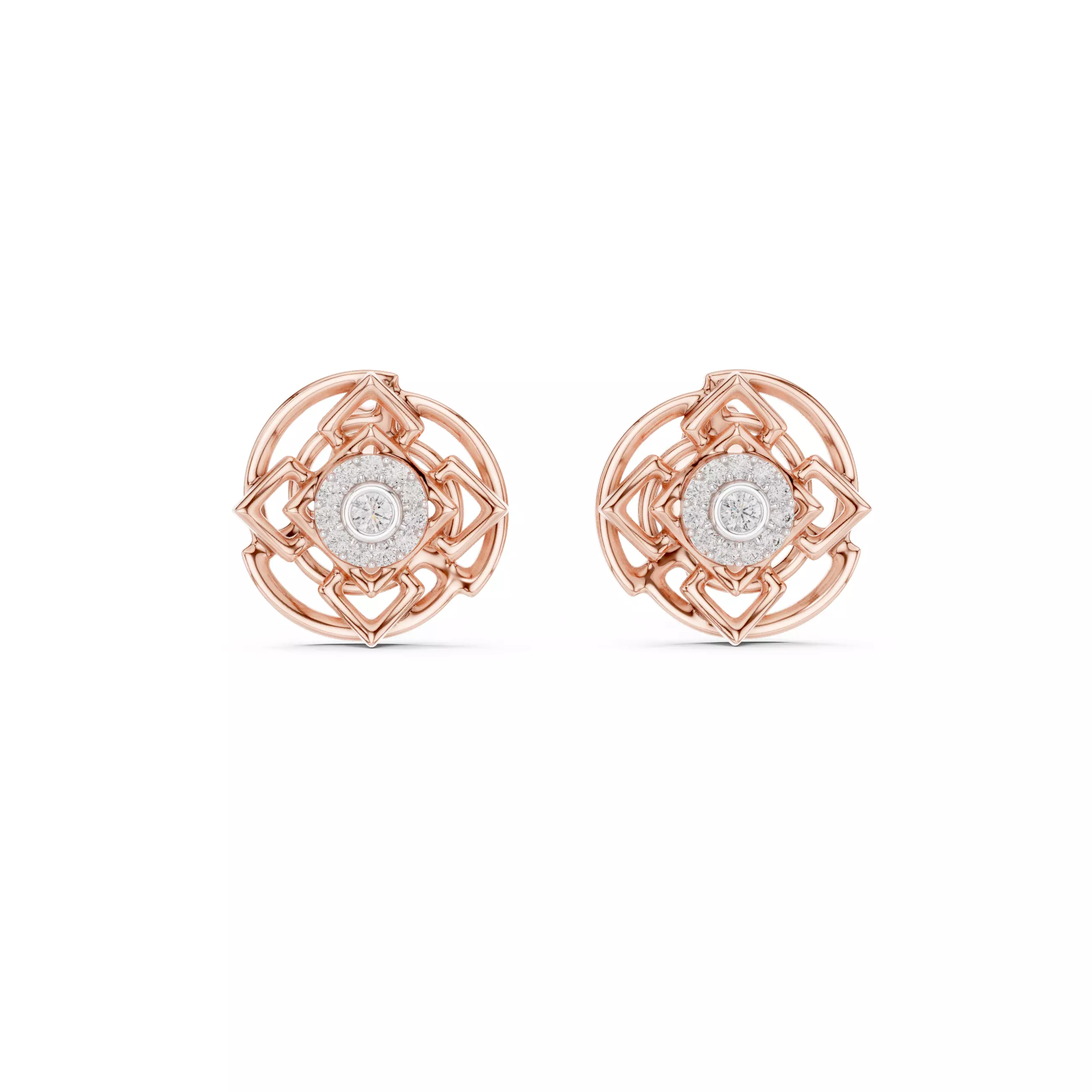 Round Diamond Stud Earring 3DM STL Video 3D print model