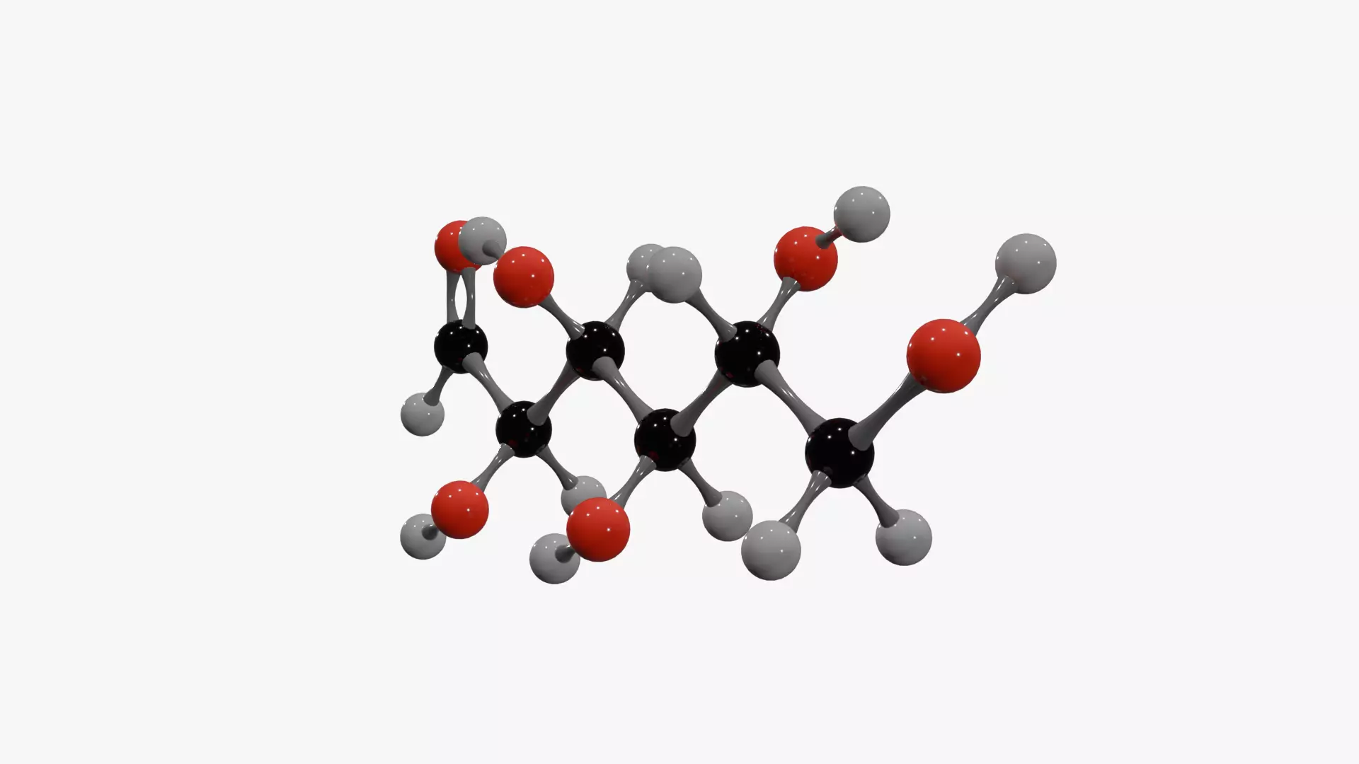 Glucose Molecule Low-poly 3D model_4