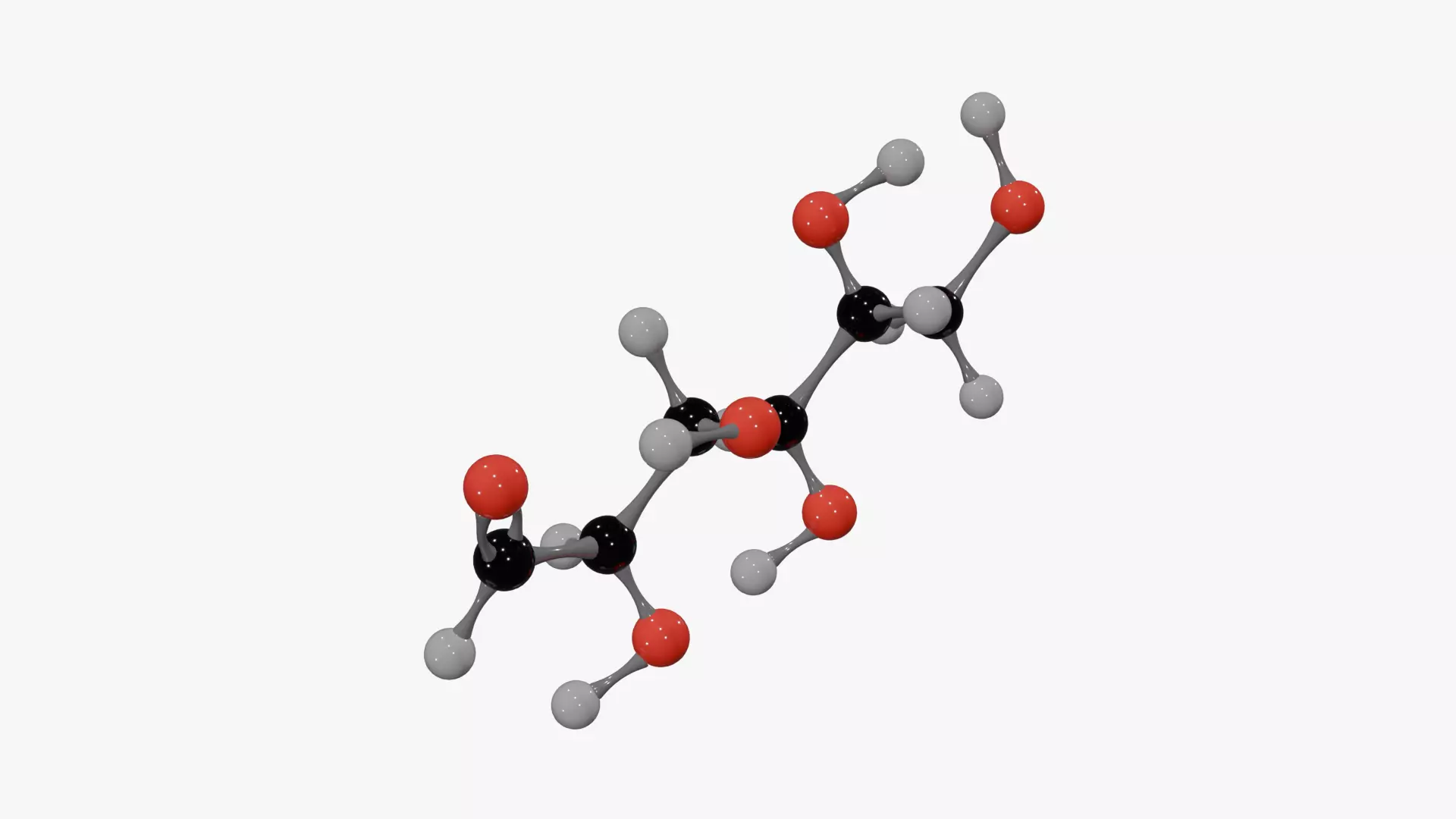 Glucose Molecule Low-poly 3D model_7
