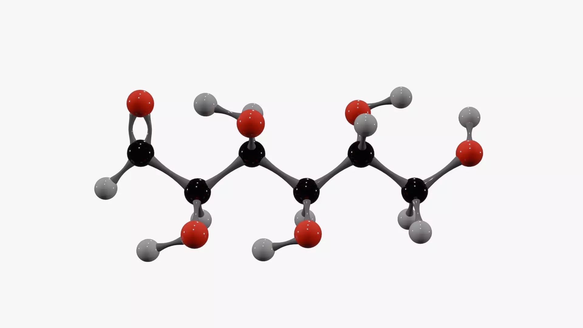 Glucose Molecule Low-poly 3D model_5