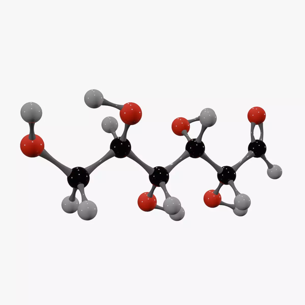 Glucose Molecule Low-poly 3D model_0