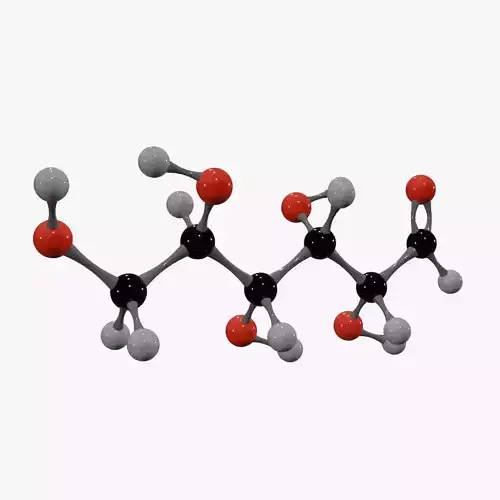 Glucose Molecule Low-poly 3D model