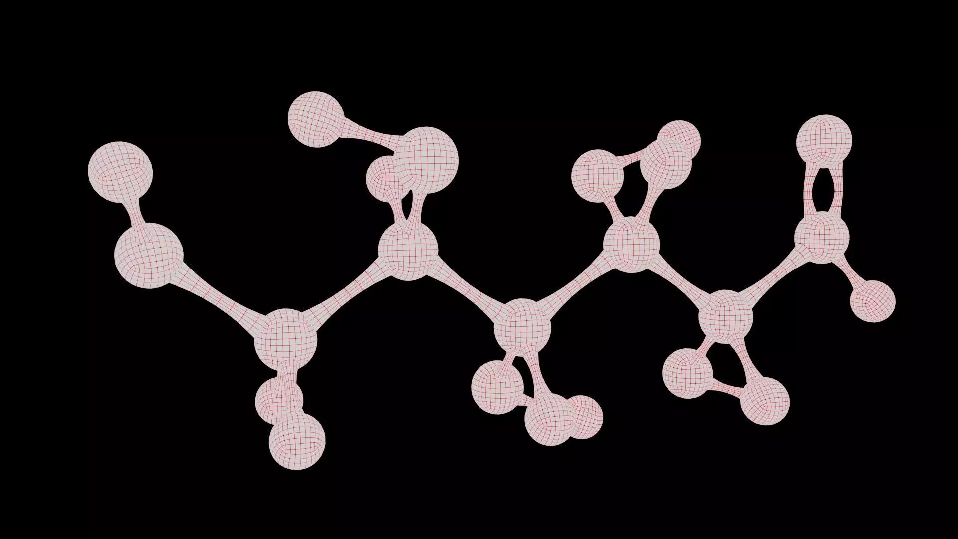 Glucose Molecule Low-poly 3D model_8