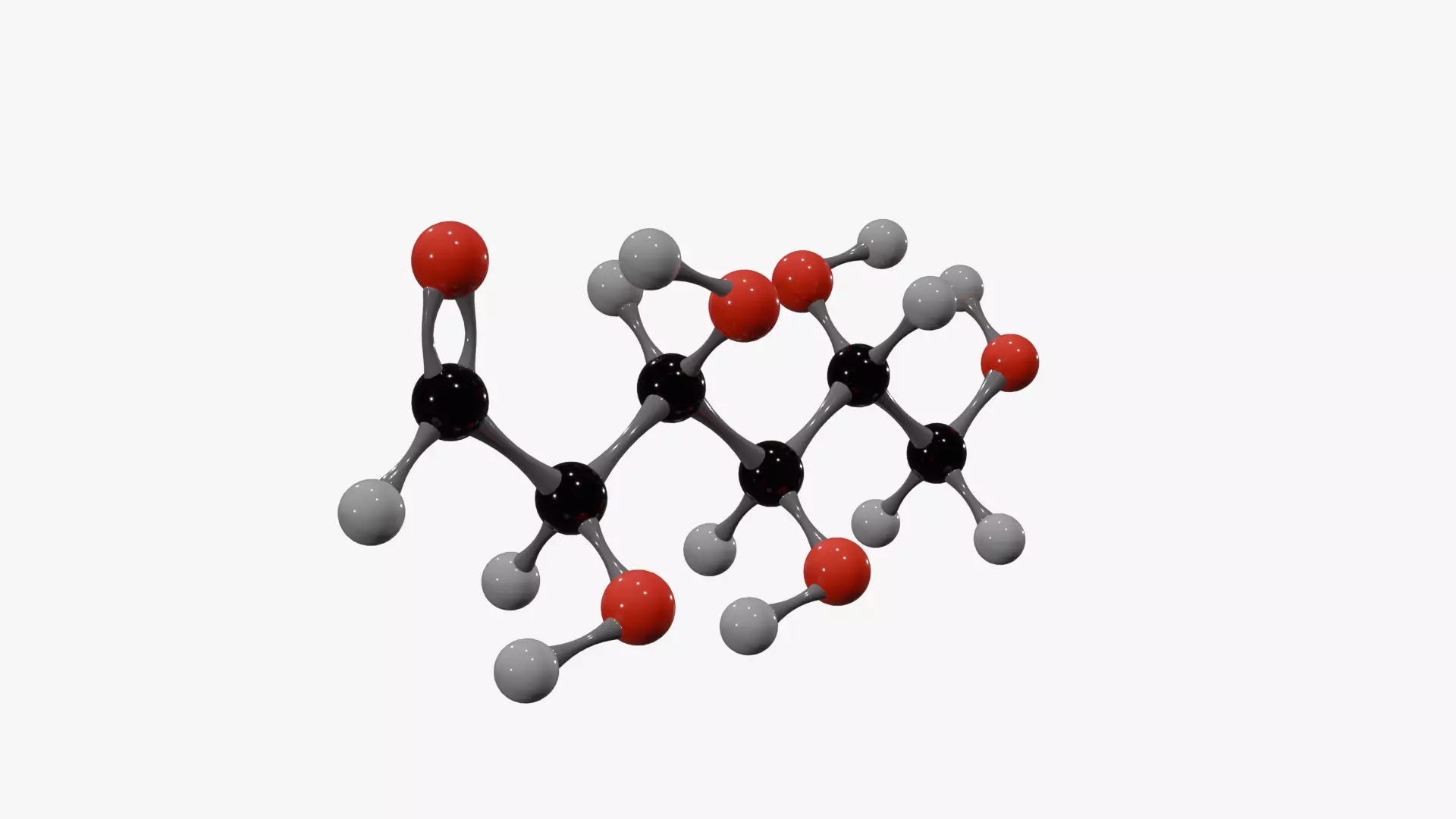 Glucose Molecule Low-poly 3D model_6
