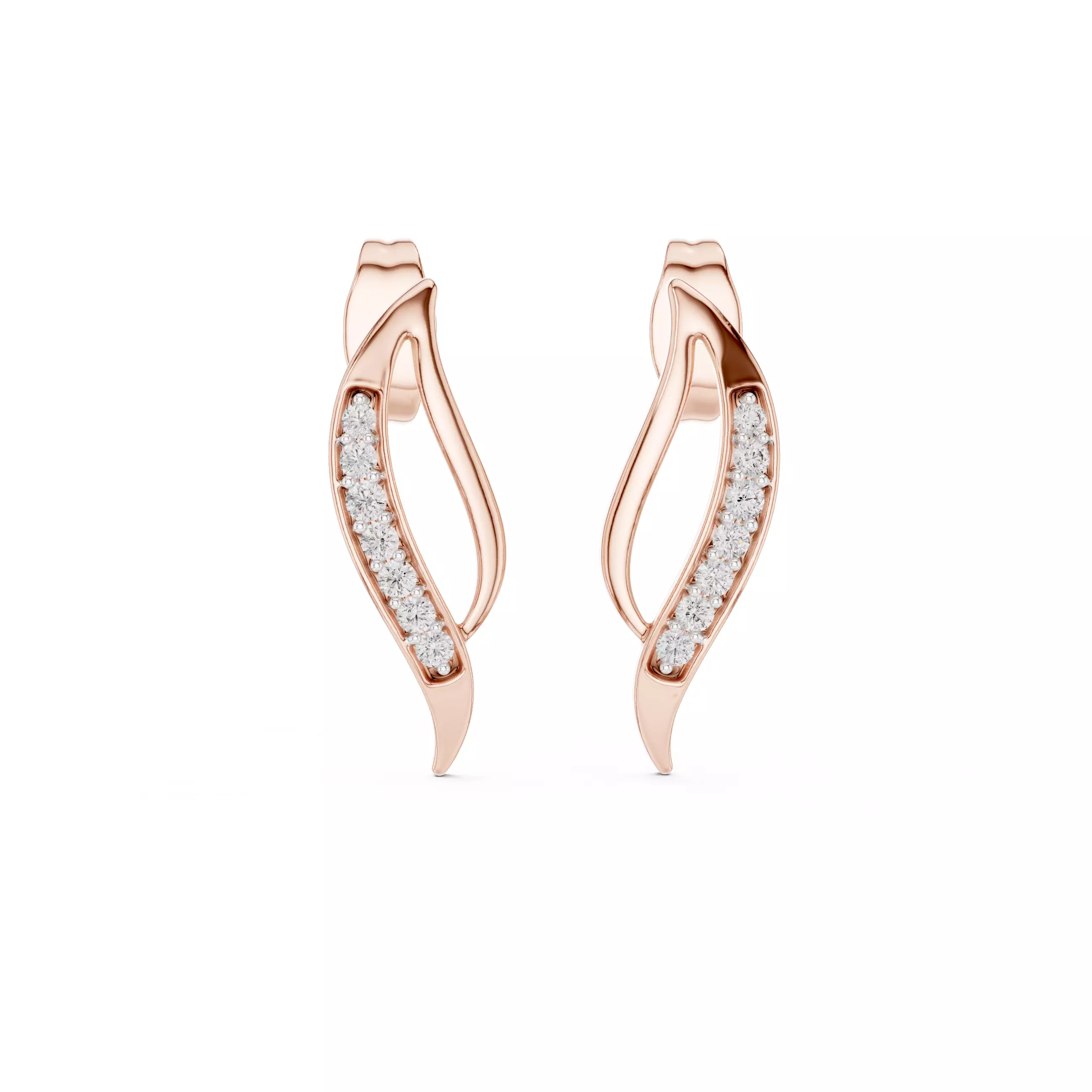 Round Diamond Dainty Earring 3DM STL Video 3D print model
