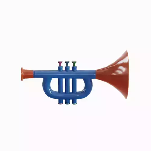 Trumpet Toy 01 Low-poly 3D model